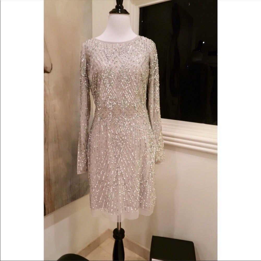 Aidan Mattox Beaded Cocktail Dress